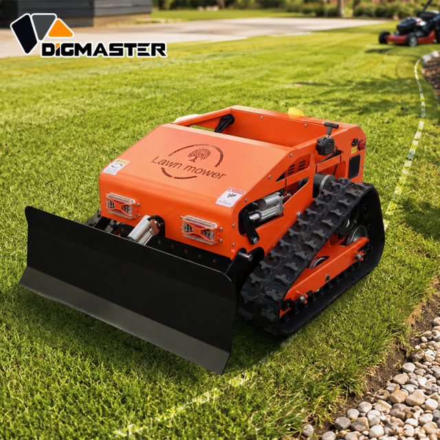 High Power 75HP Diesel 4WD Remote Control Robotic Mulcher Crawler Mower 22 Cutting Width for 55 Degree Steep Slope Vegetation