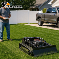 High Power 75HP Diesel 4WD Remote Control Robotic Mulcher Crawler Mower 22 Cutting Width for 55 Degree Steep Slope Vegetation