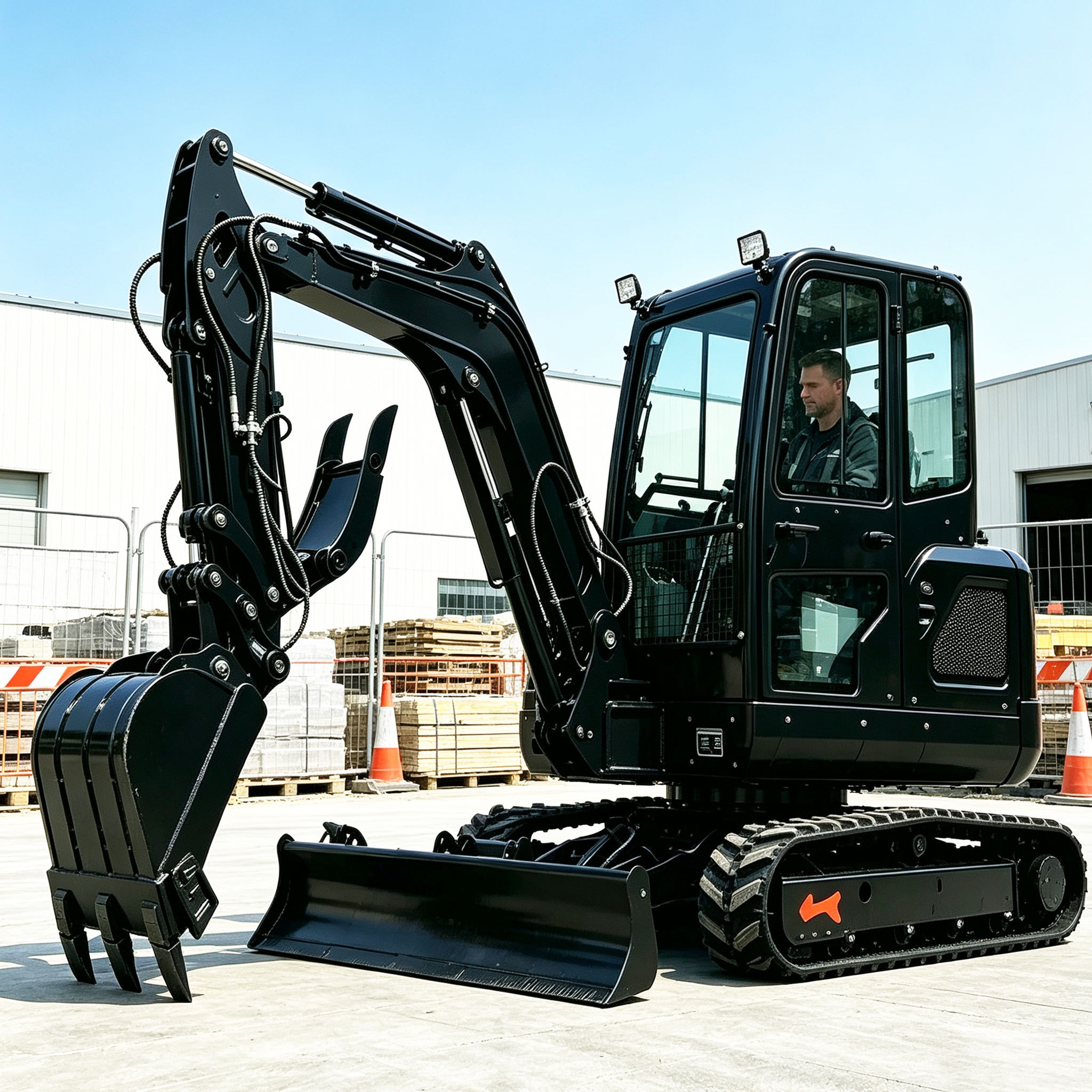 FREE SHIPPING 2026 New Model 3 Ton Mini Crawler Excavator CE Closed Cabin Air Condition EURO 5 Engine for EU Construction