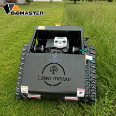 2 in 1 RC Tracked Lawn Mower with Front Shovel Gasoline Hybrid Remote Control  Clearing Machine
