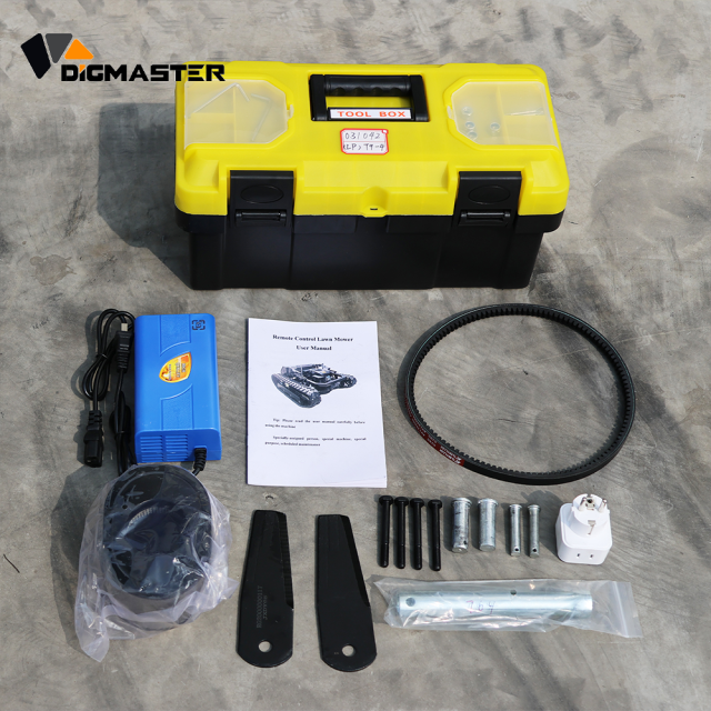 High Efficiency 25HP RC Slope Mower Loncin Engine 90cm Electric Adjustment Height Remote Control Lawn Mower for Farm