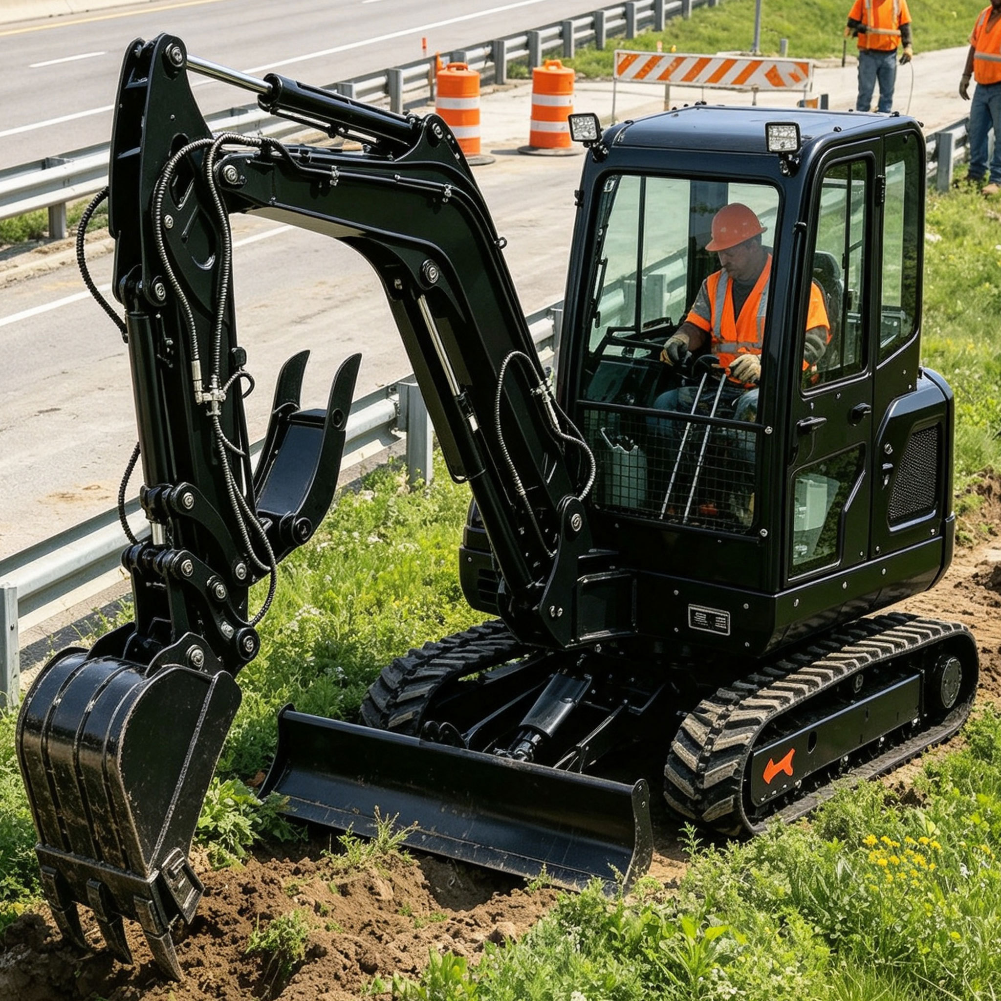 FREE SHIPPING 2026 New Model 3 Ton Mini Crawler Excavator CE Closed Cabin Air Condition EURO 5 Engine for EU Construction