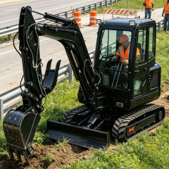 FREE SHIPPING 2026 New Model 3 Ton Mini Crawler Excavator CE Closed Cabin Air Condition EURO 5 Engine for EU Construction