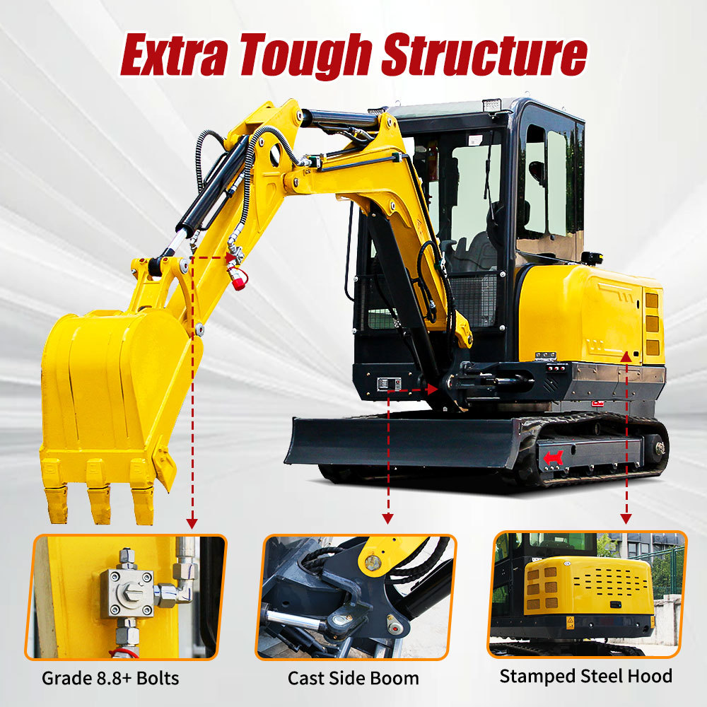 Free Shipping Mini Excavator CE Euro 5 EPA Kubota Engine Small Digger 3 Ton Crawler Excavators for Landscaping Construction,MY SHOP,Free Shipping Mini Excavator CE Euro 5 EPA Kubota Engine Small Digger 3 Ton Crawler Excavators for Landscaping Construction