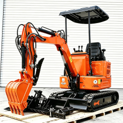FREE SHIPPING 1 Ton Upgrade Small Mini Excavator Kuboat Engine Compact Digger Excavators with Side Swing Boom for North America