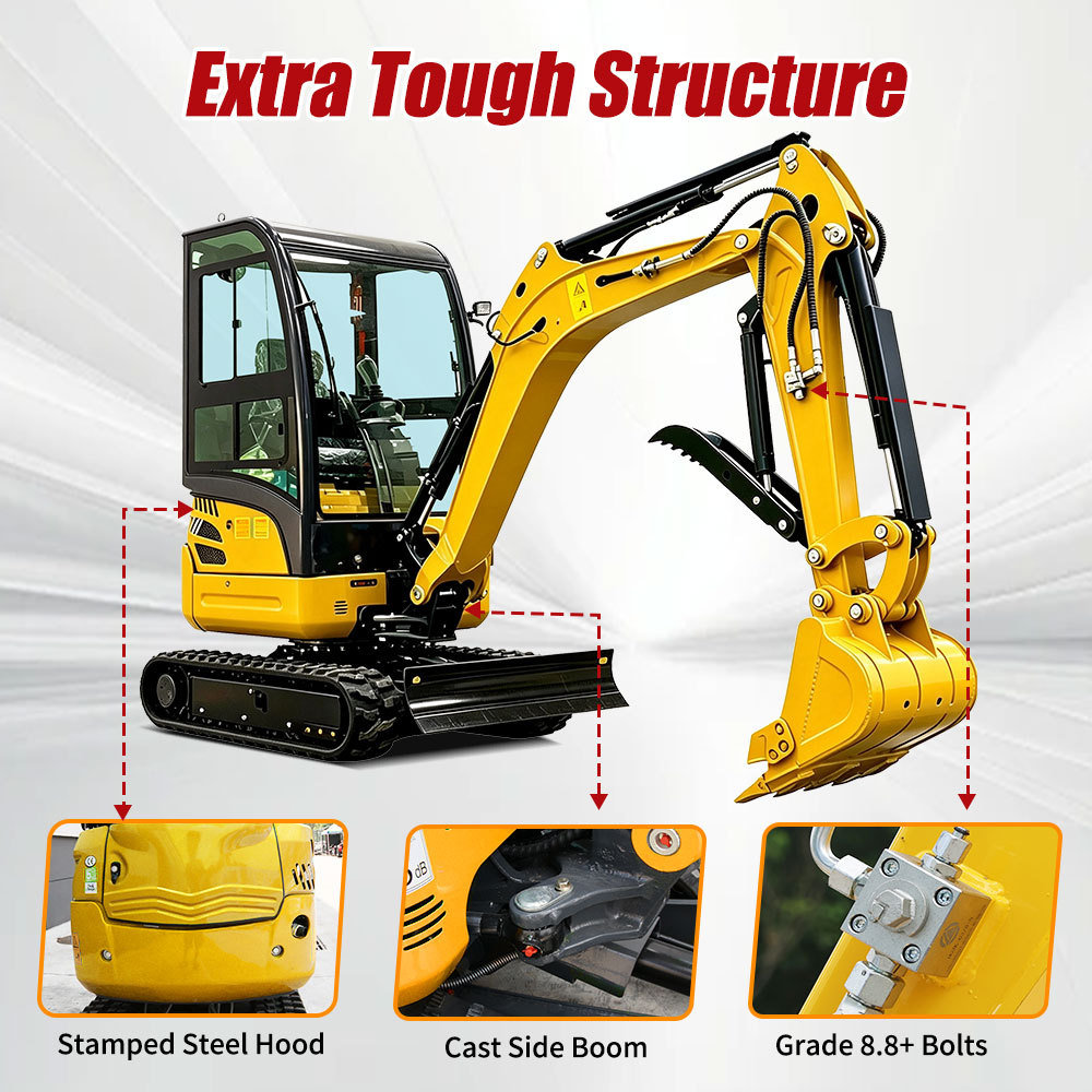 Mini Excavator-D17 Pro,Chinese Digmaster Manufactures-Mini excavator - Mini Skid Steer Loader - Lawn Mower - Excavators Manufacturer,MINI EXCAVATOR-D17 PRO  Standardly certified with CE, Euro Stage 5 and EPA
