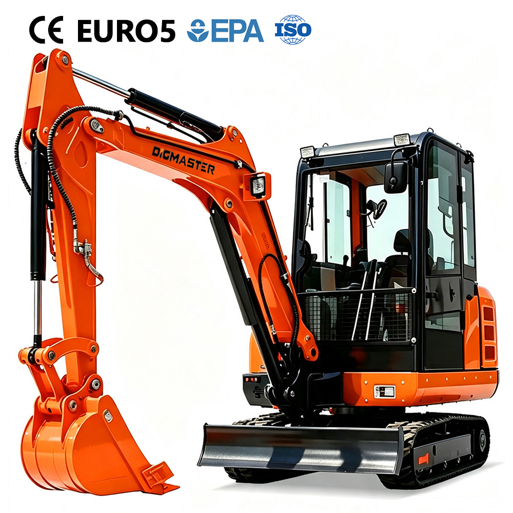Mini Excavator-E25 Max,DIGMASTER (Shandong Digmaster Machinery) makes CE & EPA-certified mini excavators, skid steers, mowers and forklifts. 19+ yrs experience. Get a quote.,E25 Max Mini Excavator 2.5 Ton | DIGMASTER