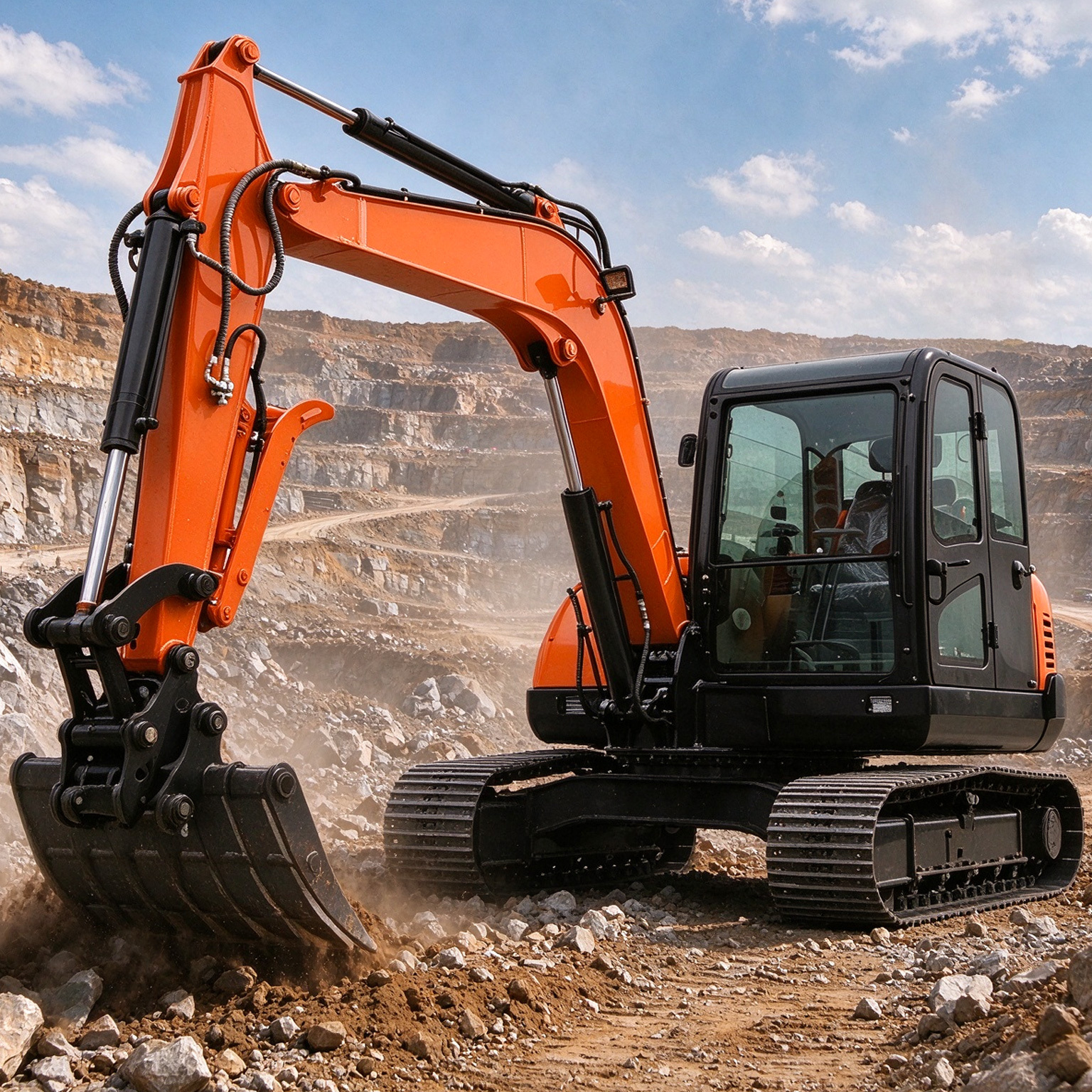 Mini Excavator-E60 Max,DIGMASTER (Shandong Digmaster Machinery) makes CE & EPA-certified mini excavators, skid steers, mowers and forklifts. 19+ yrs experience. Get a quote.,E60 Max Mini Excavator 6 Ton | DIGMASTER