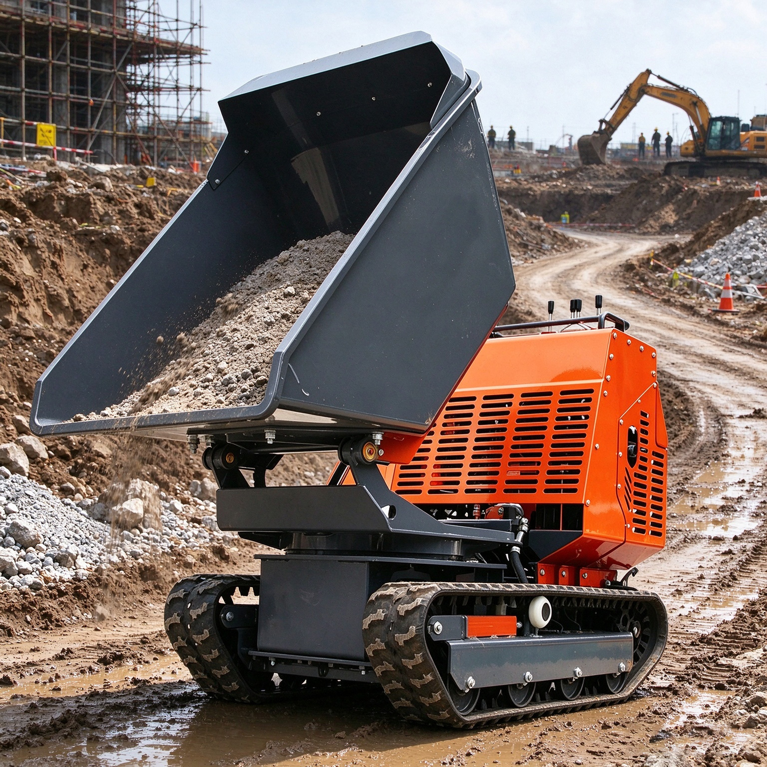 Tipper Truck-Cmd-750,DIGMASTER (Shandong Digmaster Machinery) makes CE & EPA-certified mini excavators, skid steers, mowers and forklifts. 19+ yrs experience. Get a quote.,DUMPER-CMD-750 | DIGMASTER