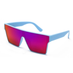Blue Frame Mirrored Orange Lens