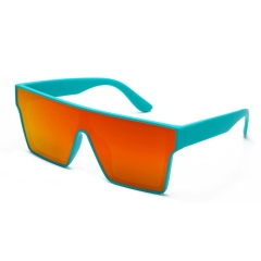 Green Frame Mirrored Red Lens