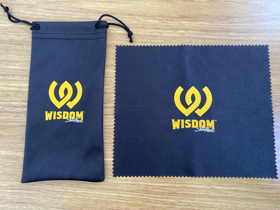 Custom branded eyewear pouch and cleaning cloth