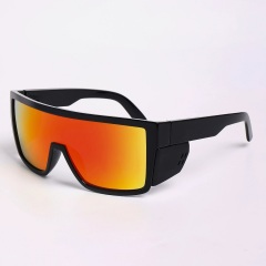 Black Frame Mirrored Red Lens