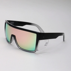 Clear Black Frame Mirrored Pink Lens