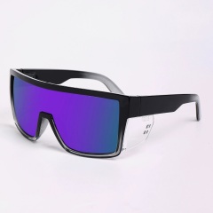 Clear Black Frame Mirrored Purple Lens
