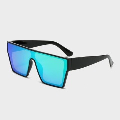 Black Frame Mirrored Green Lens