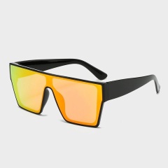 Black Frame Mirrored Orange Lens