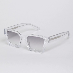 Clear Frame Gradient Gray Lens