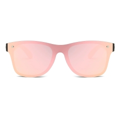 Black Frame Pink Mirrored Lens