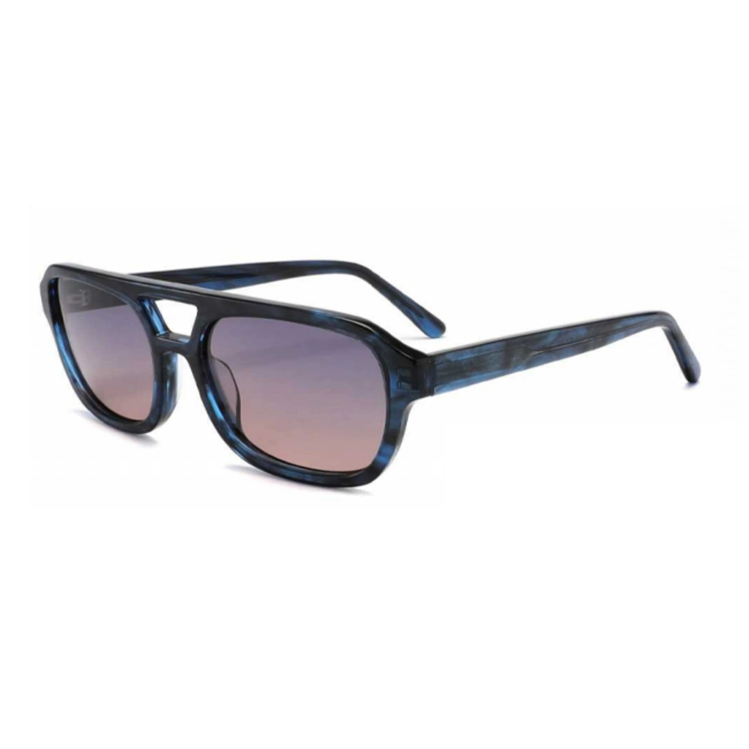 Retro Acetate Double Bridge Polarized Sunglasses