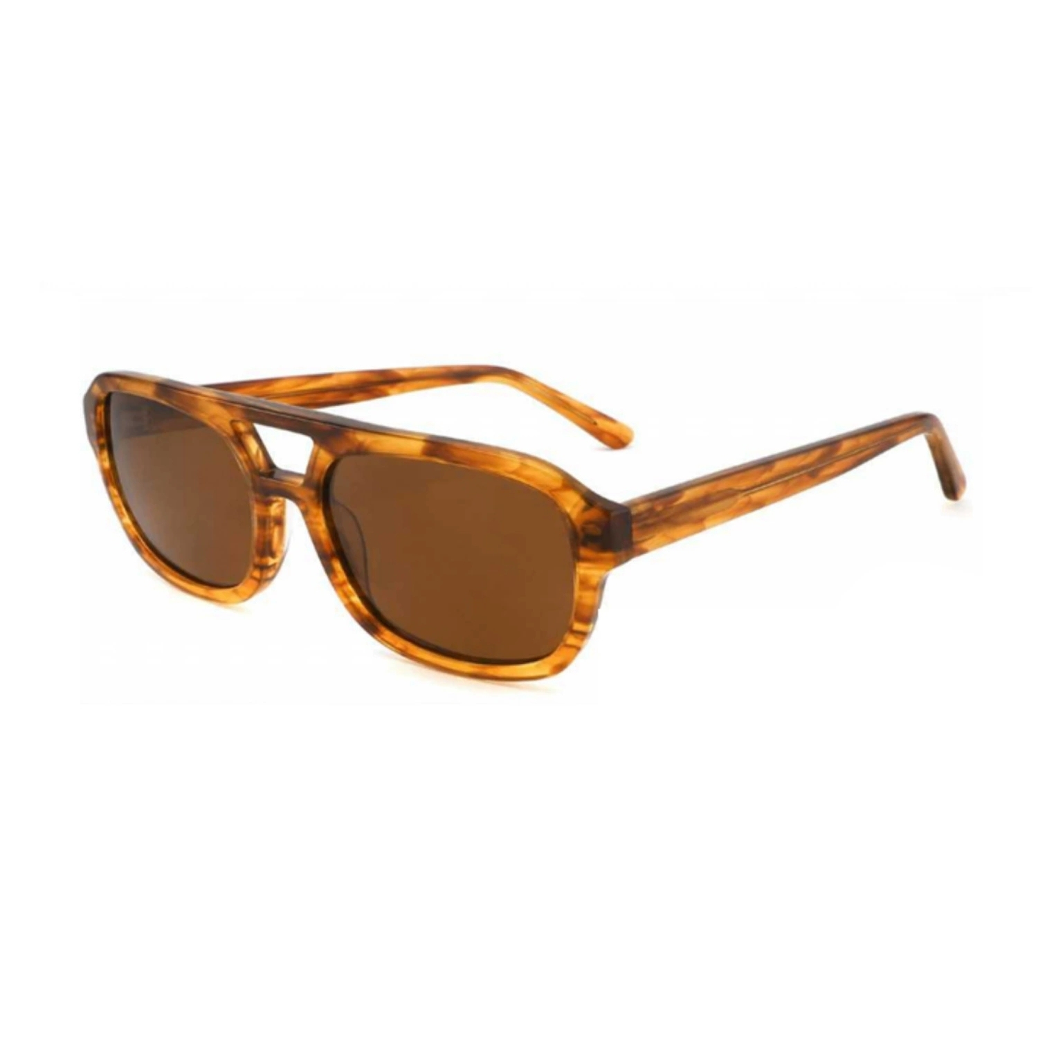Retro Acetate Double Bridge Polarized Sunglasses