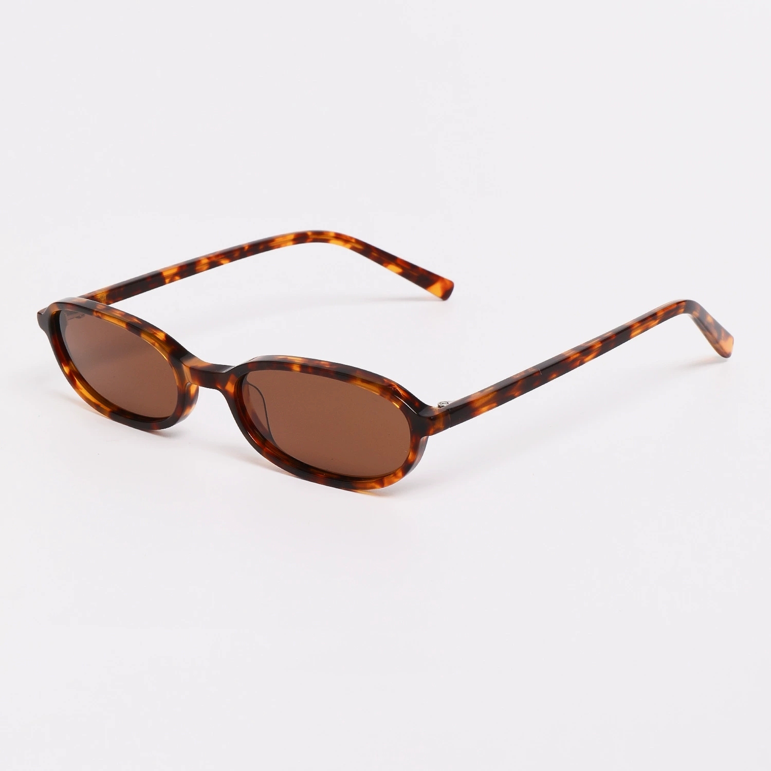 Acetate Small-Frame Oval Polarized Sunglasses