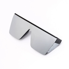 Black Frame Silver Mirrored Lens