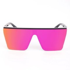 Black Frame Pink Mirrored Lens