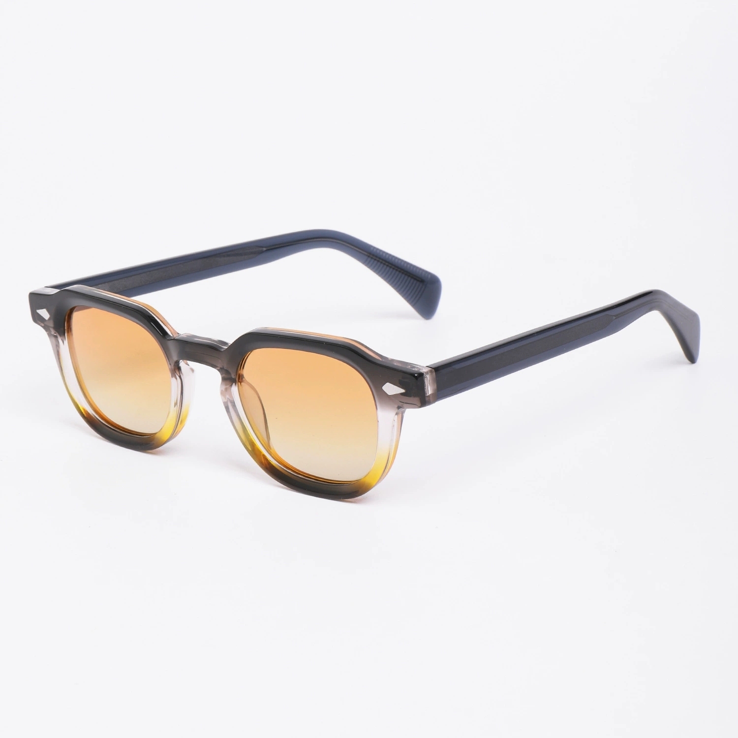 Acetate Square Gradient Polarized Sunglasses