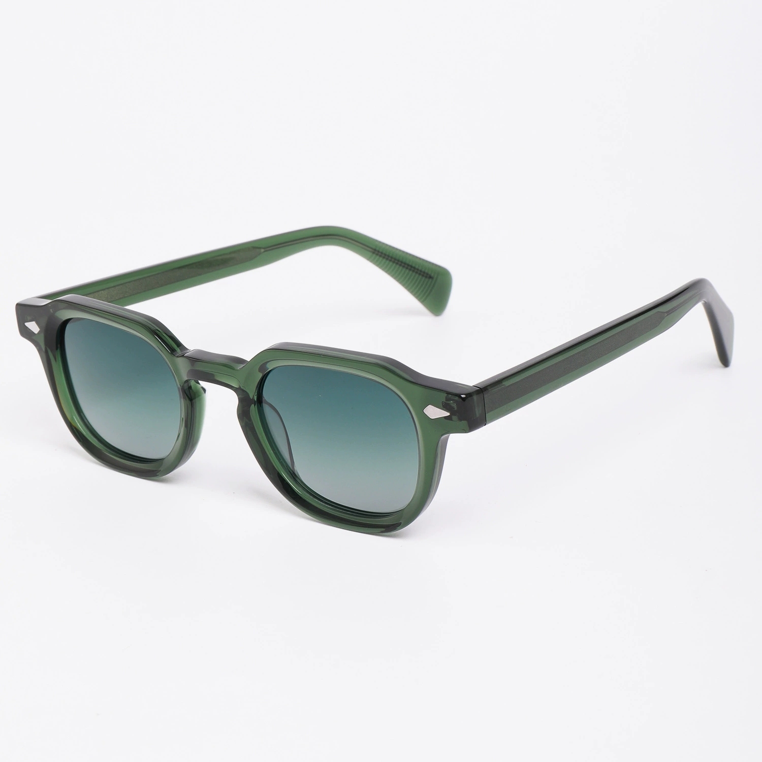 Acetate Square Gradient Polarized Sunglasses