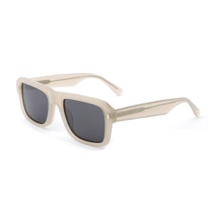 Beige Frame Gray Lens