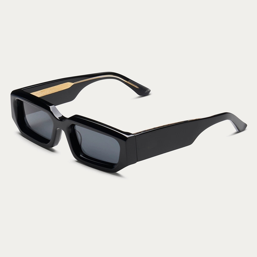 Retro Acetate Rectangle Gradient Polarized Sunglasses