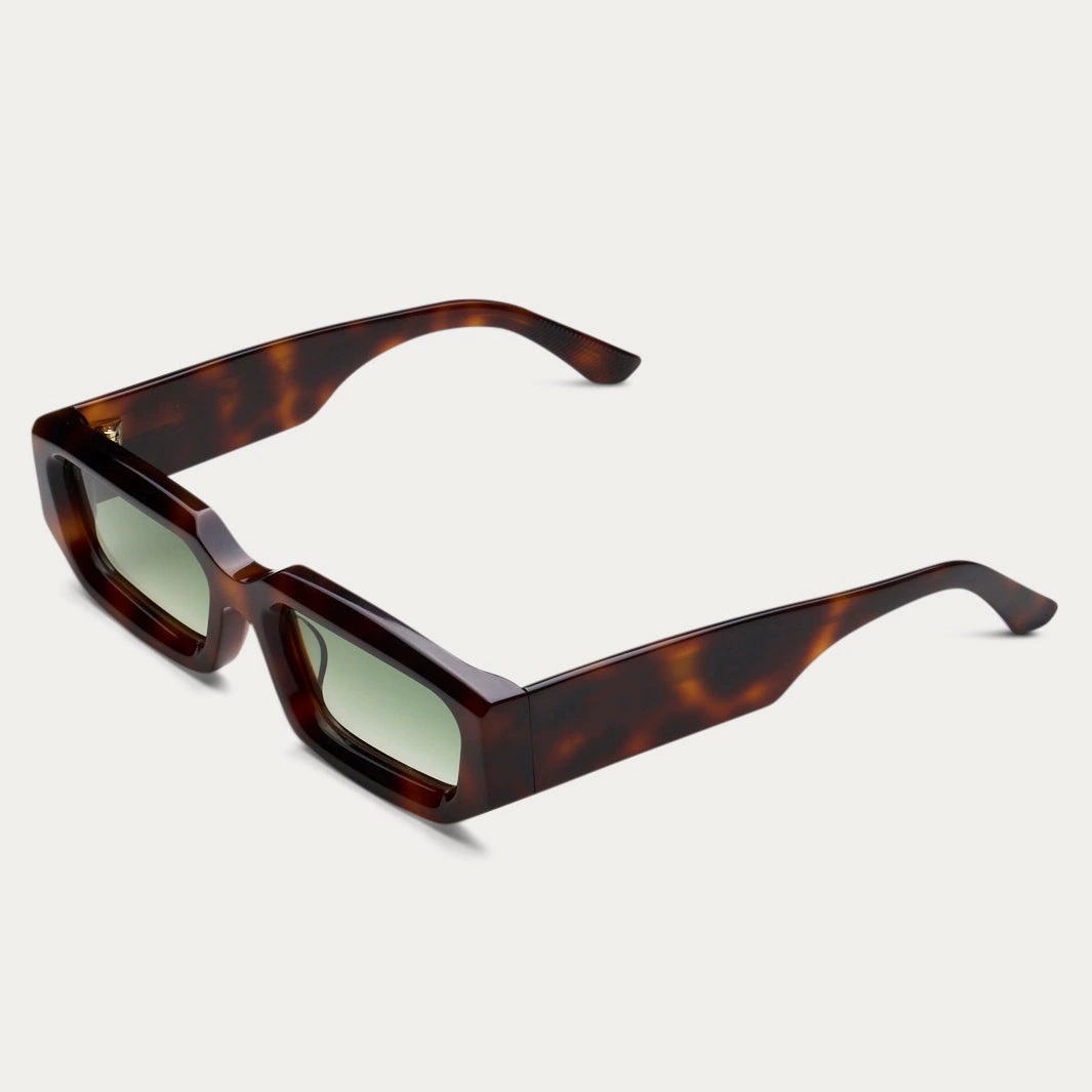 Retro Acetate Rectangle Gradient Polarized Sunglasses