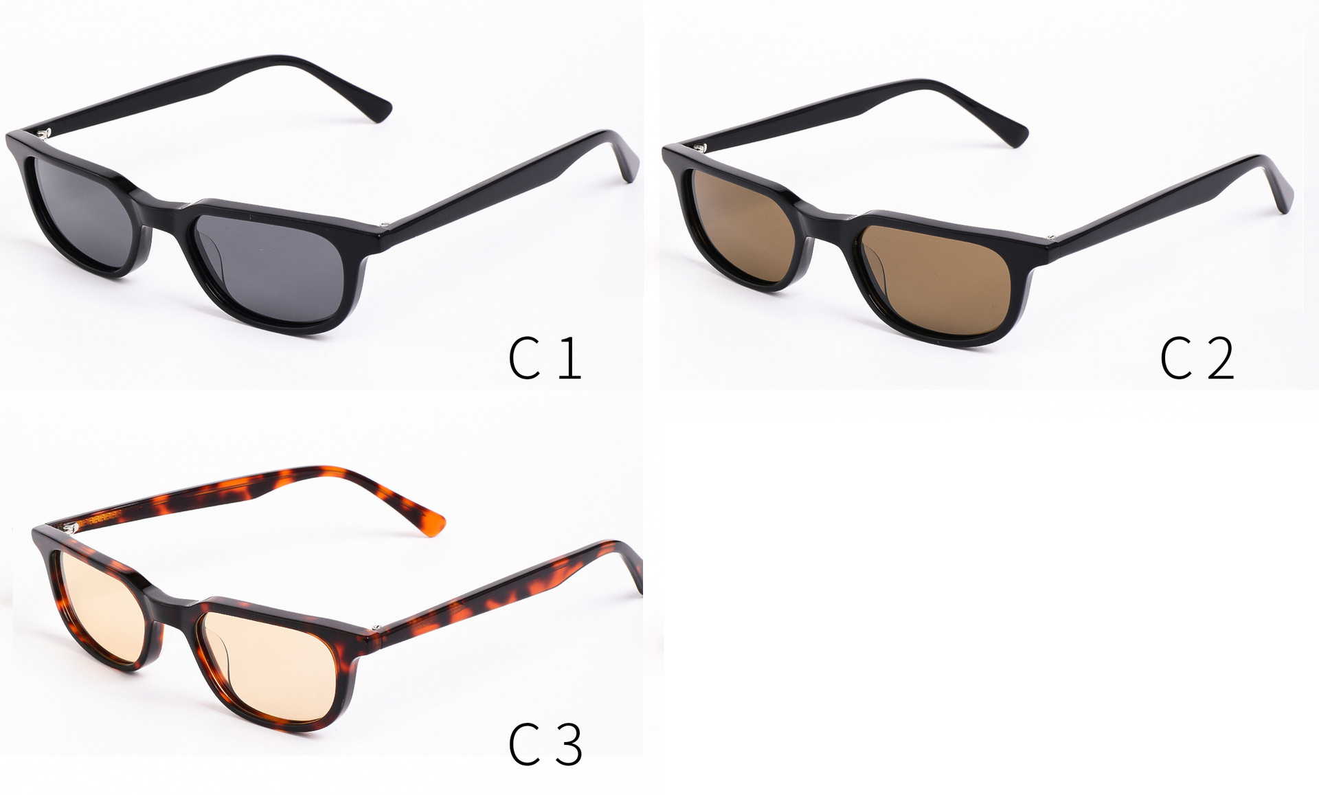 Acetate Small-Frame Polarized Sunglasses UV400