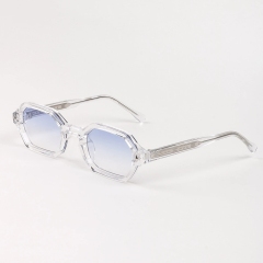 Clear Frame Gradient Blue Lens