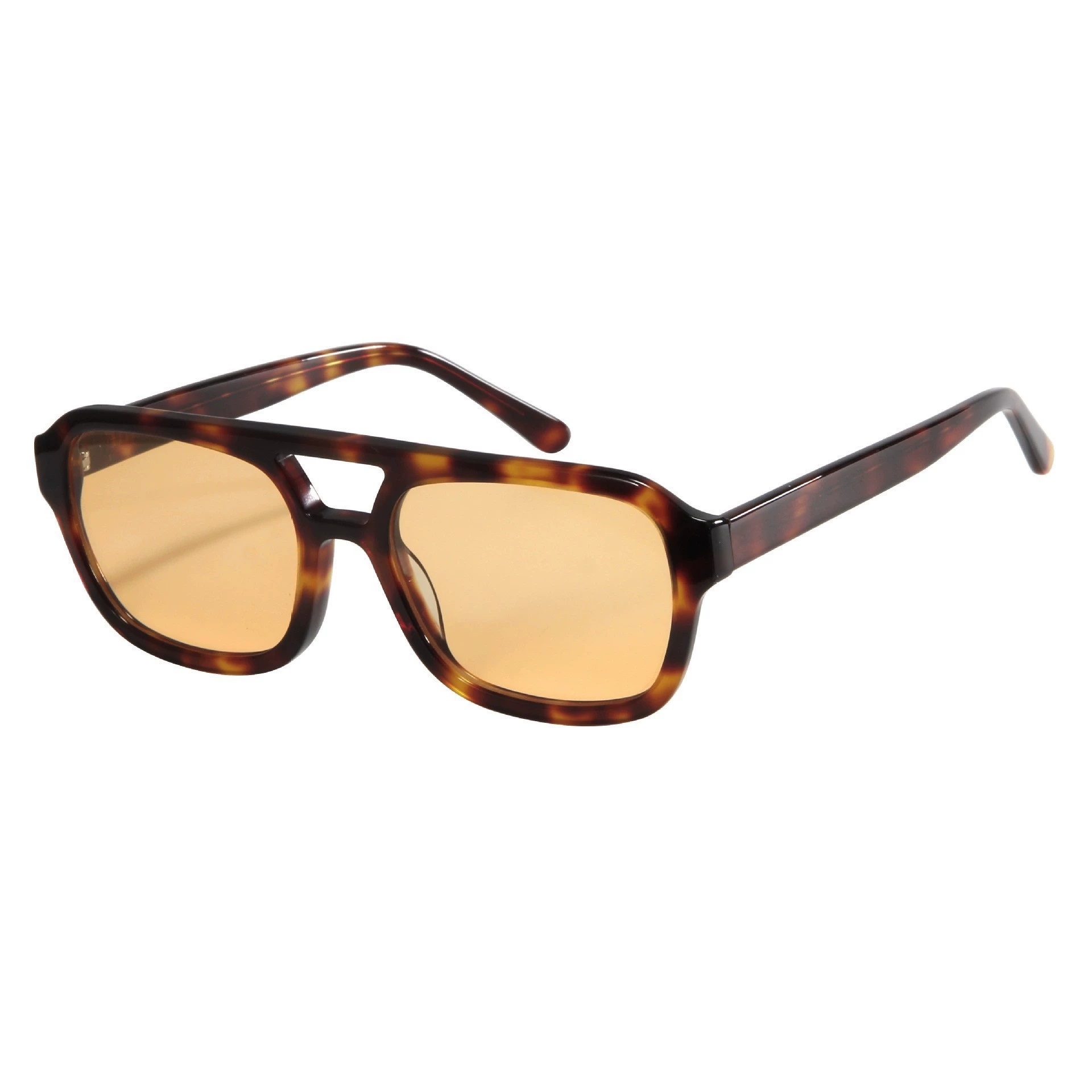 Acetate Square Double Bridge Polarized Sunglasses