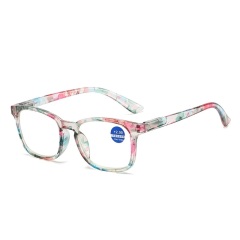 Light Purple Floral Frame Clear Lens