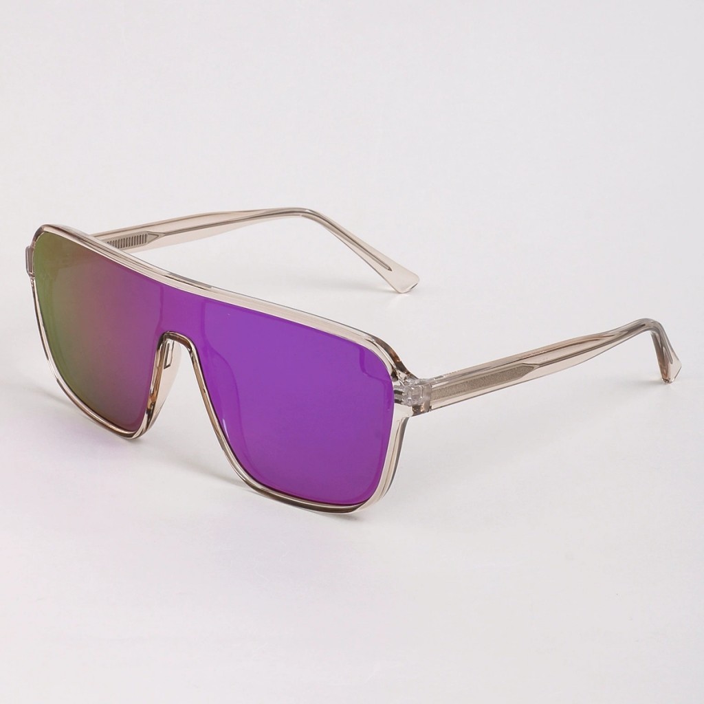 Oversized PC One-Piece Mirrored Cycling Sunglasses