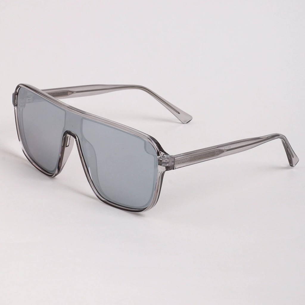 Oversized PC One-Piece Mirrored Cycling Sunglasses
