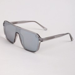 Gray Frame Mirrored Silver Lens