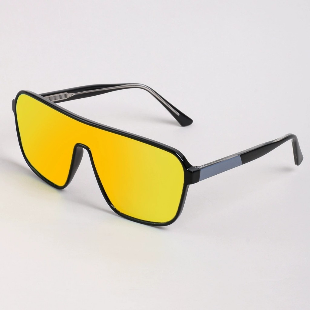 Oversized PC One-Piece Mirrored Cycling Sunglasses