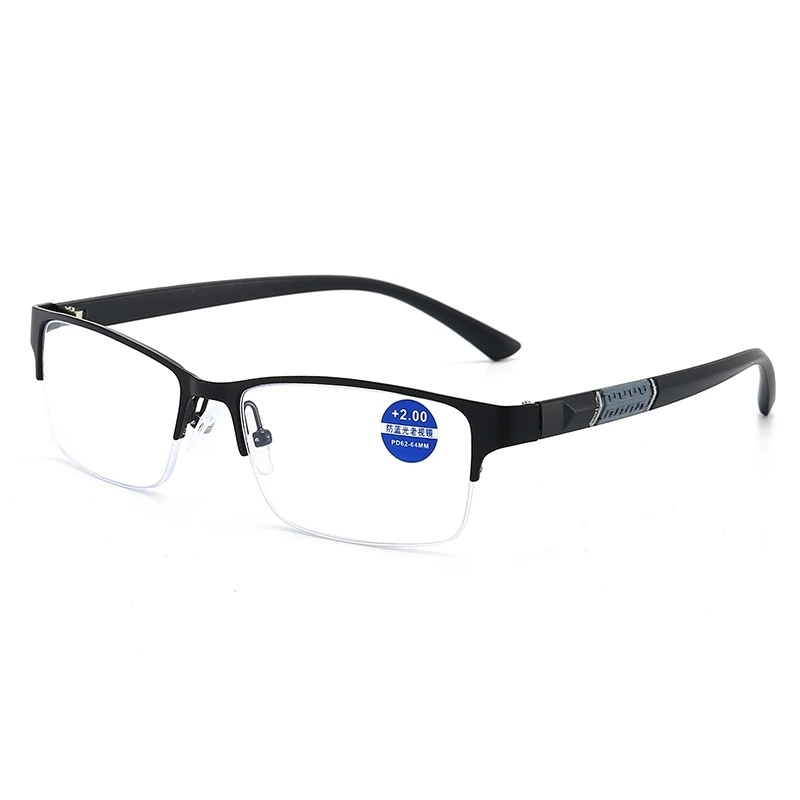 PC Semi-Rimless Rectangle Blue Light Reading Glasses