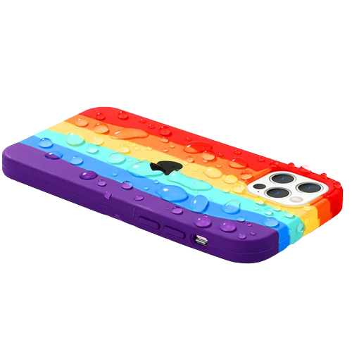 Liquid Silicone Rainbow Phone Case