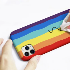 Liquid Silicone Rainbow Phone Case