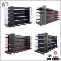5 Tier Grocery Gondola Shelves - Black&Red