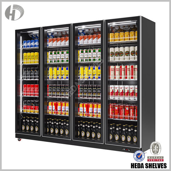 Glass Door Cooler+Beer Cooler Fridge