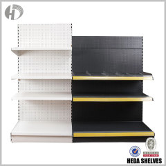 White/Black Lozier Gondola Store Fixture Display Shelving
