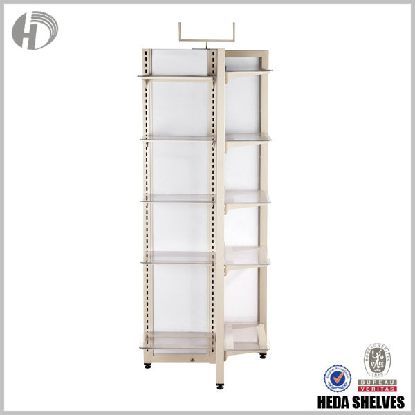 4 Sided of Acrylic + Steel Display Stand for Retail Store