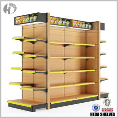 New Design Wooden Gondola Supermarket Store Shelves