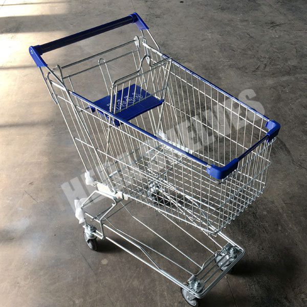 Metal Wire Supermarket Grocery Cart - Type A